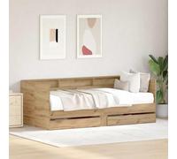 vidaXL Day Bed in Artisan Oak Artisan Oak Wood Material 100 x 200 cm