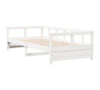 vidaXL Daybed Sofa Bed Guest Bed Sleeper Sofa White 80x200 cm Solid Wood Pine