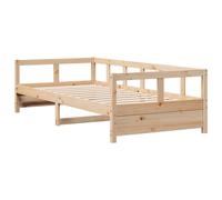 vidaXL Daybed Sofa Bed Sleeper Bed Couch Natural 90x200 cm Solid Wood Pine