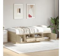 vidaXL Daybed with Drawers without Mattress Sonoma Oak 90x200 cm