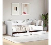 (white, 90 x 190 cm) vidaXL Daybed with Drawers Sofa Bed Guest Bed Black 100x200 cm Engineered Wood