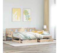 vidaXL Daybed with Trundle and Drawers without Mattress 90x200 cm