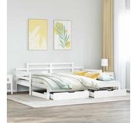 Daybed with Trundle and Drawers Sofa Bed Guest Bed Solid Wood Pine vidaXL
