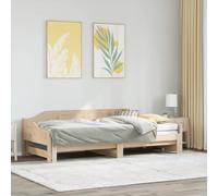 vidaXL Daybed with Trundle without Mattress 90x190 cm Single Solid Wood