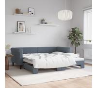 vidaXL Daybed with Trundle without Mattress Dark Grey 90x190 cm Single