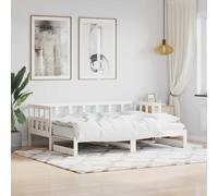 vidaXL Day Bed with Trundle White 90x190 cm Solid Wood Pine