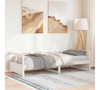 vidaXL Daybed Without Mattress White 90X200 cm Solid Wood Pine, White
