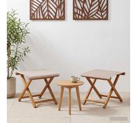 VidaXL Deck Chair 2 Pcs Solid Eucalyptus Wood Beige