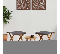 VidaXL Deck Chair 2 Pcs Solid Eucalyptus Wood Grey