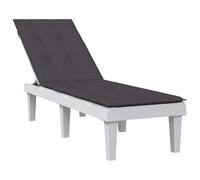 vidaXL Deck Chair Cushion Melange Anthracite (29.5+41.3)x19.7x1.2 Fabric