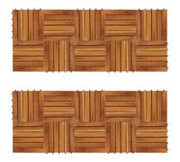 vidaXL Decking Tiles Vertical Pattern 30 x 30 cm Acacia Set of 20