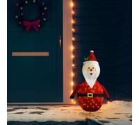 vidaXL Decorative Christmas Santa Claus Figure LED Luxury Fabric 90cm UK HOT