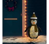 vidaXL Decorative Christmas Snow Penguin Figure LED Luxury Fabric 120cm UK HOT