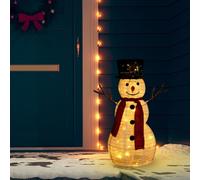 vidaXL Decorative Christmas Snowman Figure with LED Luxury Fabric Xmas Set