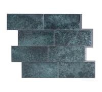 vidaXL Decorative Stickers 50 pcs Blue Green 29.4 x 21.4 cm, Kitchen, Rectangular, Modern, GlossFinish, Enhancing Style with Functionality in Your Culinary Space, for Cooking