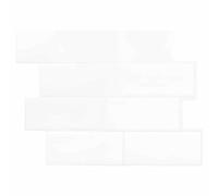 vidaXL Decorative Stickers 50 pcs White 29.4 x 21.4 cm, Kitchen, Rectangular, Modern, GlossFinish, Enhancing Style with Functionality in Your Culinary Space, for Cooking