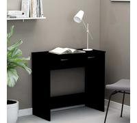 vidaXL Desk Black 80x40x75 cm Engineered Wood