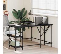 vidaXL Desk Black Oak 139 x 139 x 75 cm Engineered Wood