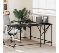 vidaXL Desk Black Oak 149 x 149 x 75 cm Engineered Wood