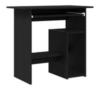 Desk Black Oak 80x45x74 cm Engineered Wood Writing Desk with Cabinet Compact Pro
