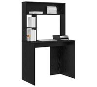 vidaXL Desk Black Oak 91 x 50 x 149 cm Engineered Wood