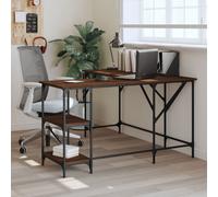 (brown oak) vidaXL Desk Office Desk Computer Table Study Writing Table Engineered Wood