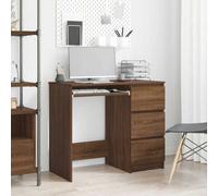 (brown oak) vidaXL Desk Engineered Wood Computer Study Table Workstation Multi Colours