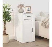 vidaXL Desk Cabinet High Gloss White 40x49x75 cm Engineered Wood