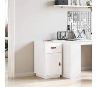 vidaXL Desk Cabinet White 40x50x75 cm Solid Wood Pine UK NEW