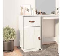 vidaXL Desk Cabinet White 40x50x75 cm Solid Wood Pine UK HOT