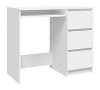 vidaXL Desk Computer Desks Workstations Corner Desks Office Desks Student Office Work Station Modern Furniture White 90x45x76cm Chipboard