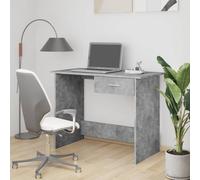 vidaXL Desk Engineered Wood Concrete Grey Desk with Drawers Writing Table