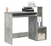 vidaXL Grey Computer Desk Concrete Grey Chipboard with Concrete Look Medium