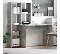 vidaXL Desk Concrete Grey 138.5 x 55 x 143 cm Engineered Wood