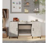 vidaXL Desk Concrete Grey 140x50x75 cm Engineered Wood