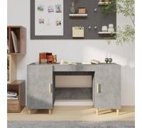 Vidaxl Desk Concrete Grey 140X50X75 Cm Engineered Wood