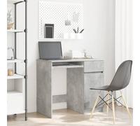 vidaXL Desk Concrete Grey 86x49x76 cm Engineered Wood