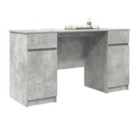 Writing Desk Concrete Grey 140x49x76cm Engineered Wood Matte with Drawer incl.