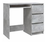 vidaXL Desk Concrete Grey Engineered Wood Writing Desk Workstation Furniture