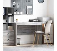 Desk Grey Sonoma 100 x 50 x 76 cm Engineered Wood Slim Writing Table Home Study