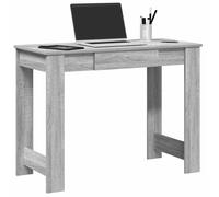vidaXL Single Drawer Computer Desk Grey Sonoma - Size: 75 x 100 x 45cm - Wilko