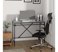 (grey sonoma) vidaXL Desk Office Computer Desk Writing Desk Table Engineered Wood and Iron