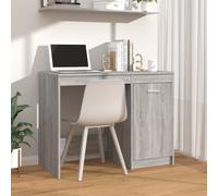 vidaXL Desk Grey Sonoma 100x50x76 cm Engineered Wood