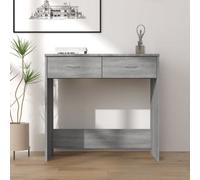 Vidaxl Desk Grey Sonoma 80X40X75 Cm Engineered Wood, Grey