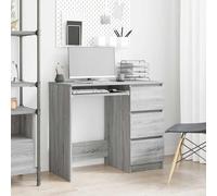 Vidaxl Desk Grey Sonoma 90X45X76 Cm Engineered Wood