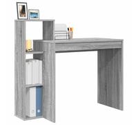 vidaXL Desk with Shelf Grey Sonoma 100 x 40 x 90 cm Engineered Wood