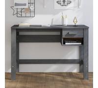 vidaXL Desk HAMAR Dark Grey 110x40x75 cm Solid Wood Pine