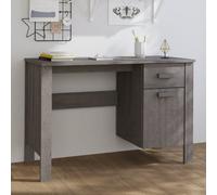 Vidaxl Desk Hamar Light Grey 113X50X75 Cm Solid Wood Pine Desks