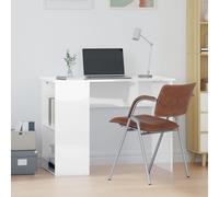 (high gloss white) vidaXL Desk Office Computer Desk Study Desk Writing Table Engineered Wood