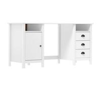 Vidaxl Desk Hill White 150X50X74 Cm Solid Pine Wood, White